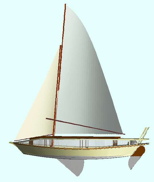 Birdwatcher-2 with the designed sail plan.
