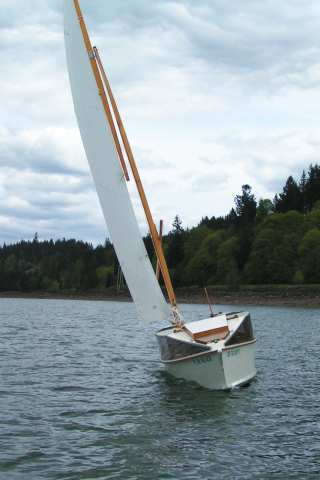 Wave Watcher, an 23.5 ft Sharpie Sailboat