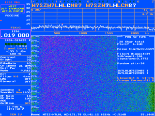 W7SZ's DSP-10 screen receiving W7LHL-Click to Enlarge